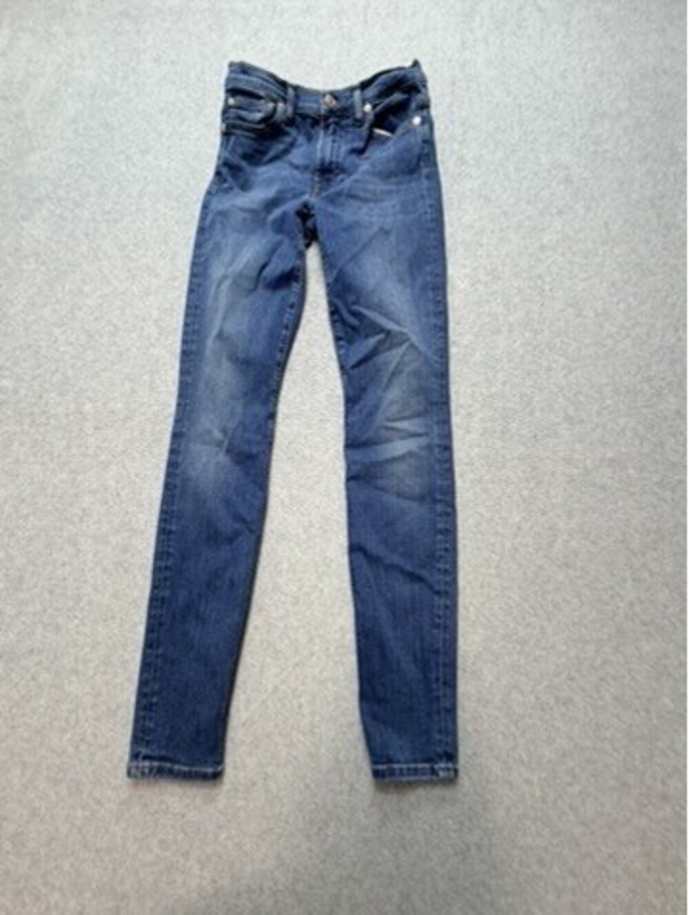 7 For All Mankind Womens HW Skinny Jeans Size 26 Blue Luxe Lovestory Denim